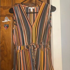 Striped V-Neck Sleeveless top